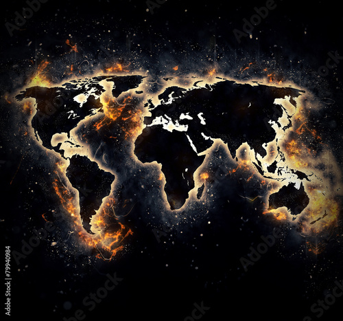 Burned world Wallpaper Mural