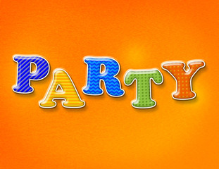 Sticker - Colorful Party Theme Letters