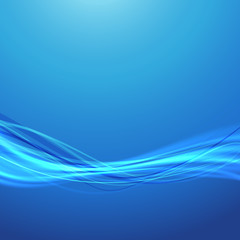 Wall Mural - Blue wave speed swoosh smooth futuristic background