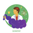 Scientist, vector illustration