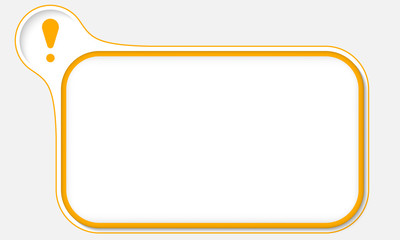 Poster - yellow frame for your text and exclamation mark