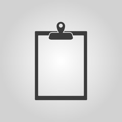 Poster - The clipboard icon. Paperwork symbol. Flat