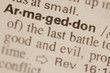 Dictionary definition of word Armagedon