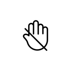 Sticker - Don't Touch - Trendy Thin Line Icon