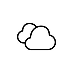 Poster - Clouds - Trendy Thin Line Icon