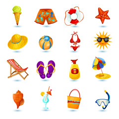 Sticker - Summer Holidays Icon Set