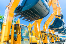 Shovel Excavator On Asian Machinery  Rental Company