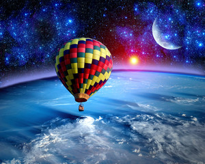 Wall Mural - fairy tale balloon moon