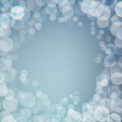 Aufkleber - Abstract bokeh sparkles frame on blurred background