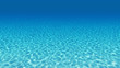 Sandy bottom, blue and surface underwater. 3d render