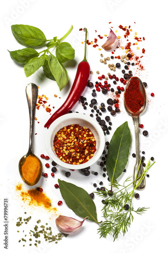 Fototapeta do kuchni Herbs and spices selection