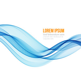 Poster - Abstract curved lines background. Template brochure design