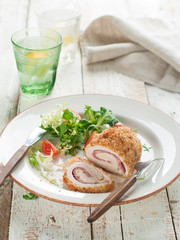 Canvas Print - stuffed chicken  breast