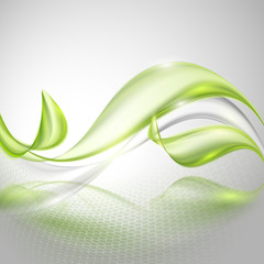 Aufkleber - Abstract wave spring background