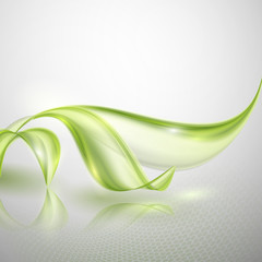 Aufkleber - Abstract wave spring background