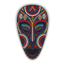 Vector Colorful African Mask.