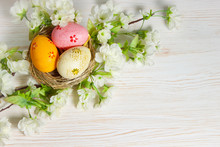 Easter Egg In Nest