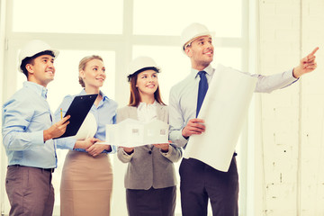 Poster - happy business team in office