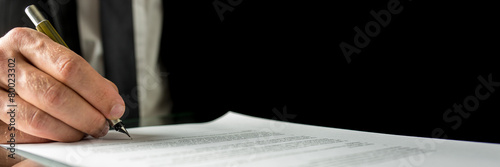 Fotomural Negocios la firma de un documento