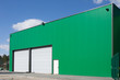 The exterior of a modern warehouse