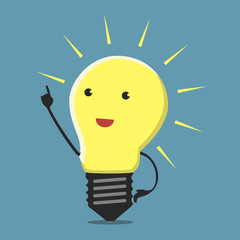 Wall Mural - Inspired lightbulb character