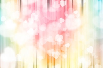 Wall Mural - pastel soft abstract background blur vertical lines, with heart.
