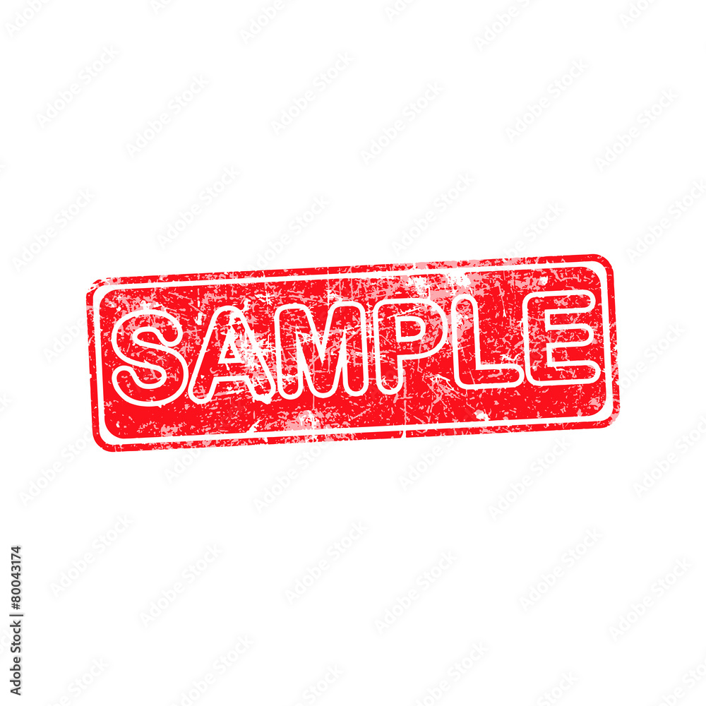 sample red grunge rubber stamp vector illustration Stock Vector | Adobe ...