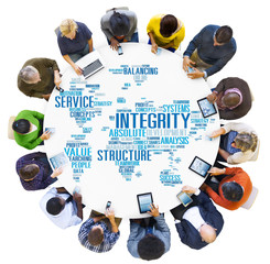 Wall Mural - Integrity Honesty Sincerity Trust Reliability Concept