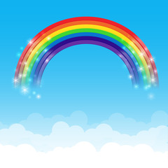 Rainbow cloud and sky background 002