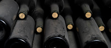Old Dusty Wine Bottles