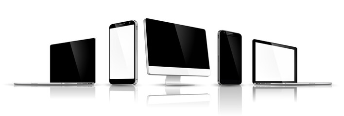 Wall Mural - set of modern devices