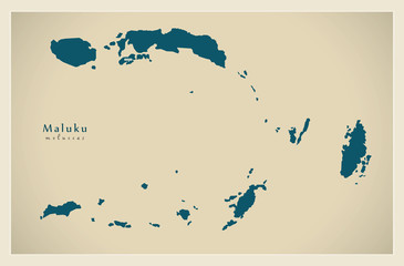 Sticker - Modern Map - Maluku ID