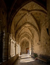 Santander Cathedral, Hallway, Columns And Arches Of The Cloister