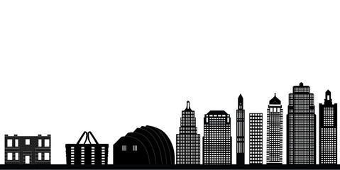 Sticker - kansas city skyline