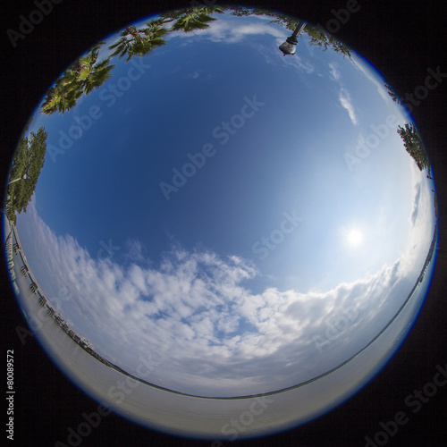 Fotografie, Obraz 360 degree fisheye view of south carolina