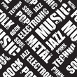 © joris484 - Seamless Words Cloud Of Various Music Genres Background