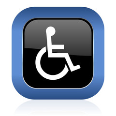 Poster - wheelchair square glossy icon