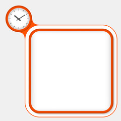 Leinwandbilder - red frame for your text and watches