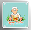 Easter sheep with egg