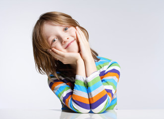 Portrait of a Boy with Blond Hair