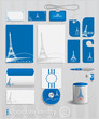 Business cards collection with Paris concept design
