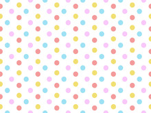 Pastel Polka Dots Pattern Background Seamless