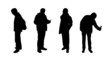 people standing outdoor silhouettes set 21
