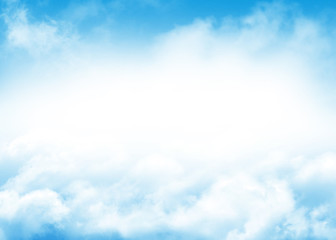 Wall Mural - blue sky and clouds abstract background
