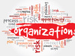 Organization word cloud, business concept
