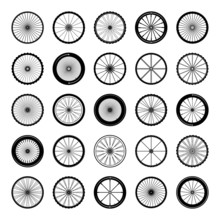 Bicycle Wheels Vector Illustration