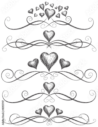 Heart scroll work Stock Vector | Adobe Stock