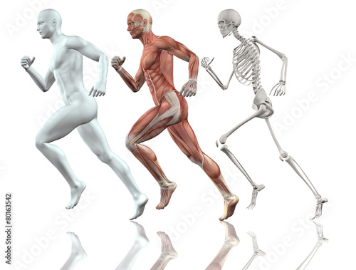 Obraz w ramie Male figure running