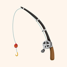 Fishing Rods Theme Elements