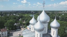 Saint Sofia Cathedral Among Forest In Vologda